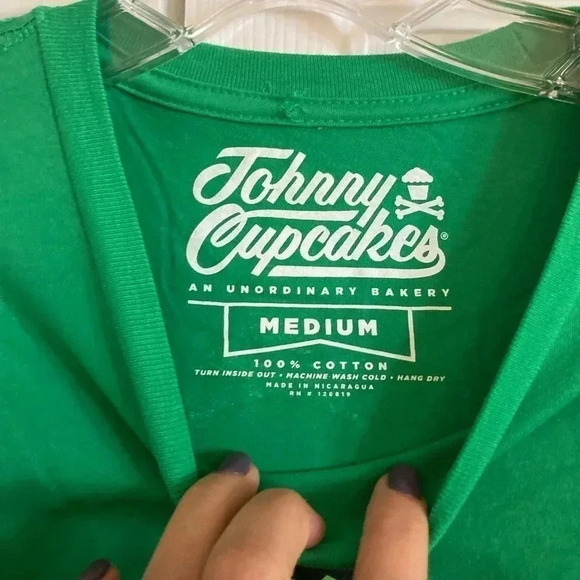 Johnny Cupcakes Shirt Green Frankenstein Men’s Medium Tshirt NWOT - Picture 4 of 6